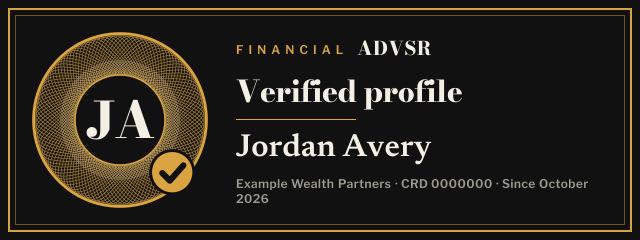 Example of a verified profile badge